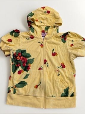 Juicy Couture Yellow Cherry-Print Hoodie